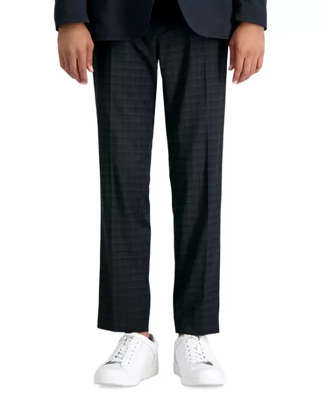 Men's Gabardine Skinny/Extra-Slim Fit Performance Stretch Flat-Front Dress Pants - 2