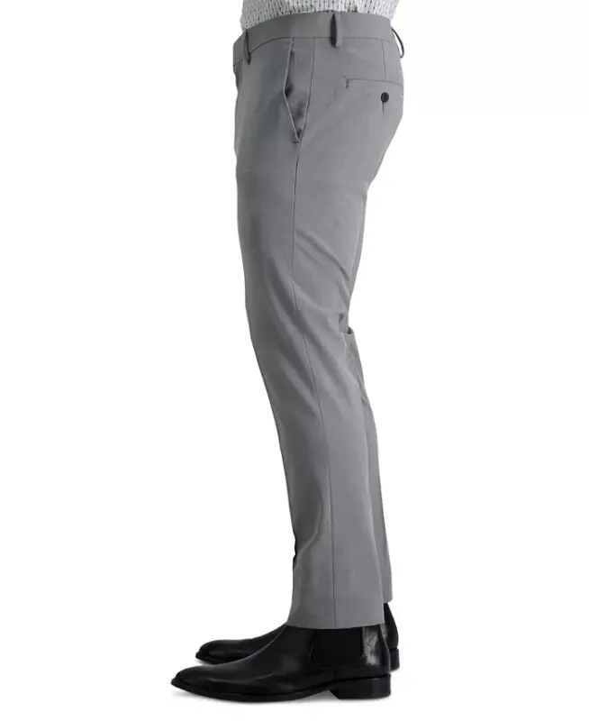 Men's Gabardine Skinny/Extra-Slim Fit Performance Stretch Flat-Front Dress Pants - 4