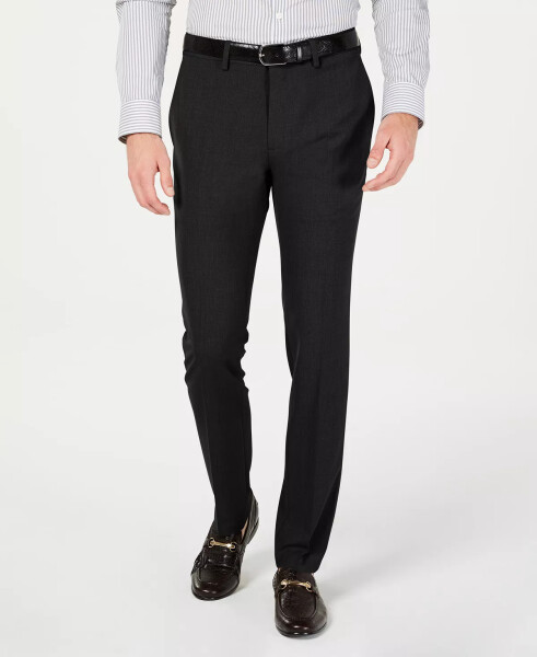 Men's Gabardine Skinny/Extra-Slim Fit Performance Stretch Flat-Front Dress Pants Black - 1