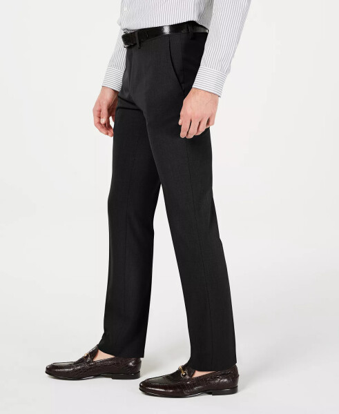 Men's Gabardine Skinny/Extra-Slim Fit Performance Stretch Flat-Front Dress Pants Black - 3