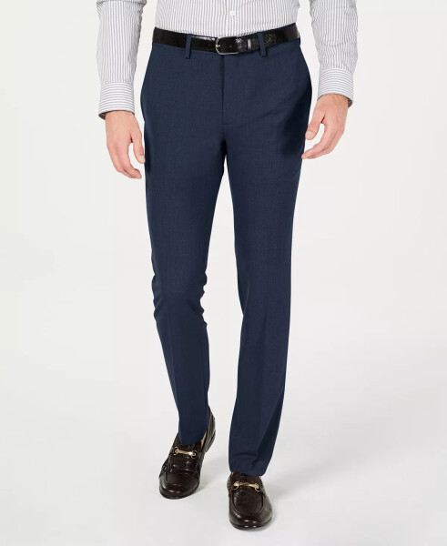 Men's Gabardine Skinny/Extra-Slim Fit Performance Stretch Flat-Front Dress Pants Blue - 1