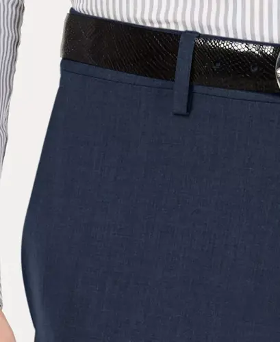 Men's Gabardine Skinny/Extra-Slim Fit Performance Stretch Flat-Front Dress Pants - Blue - 4
