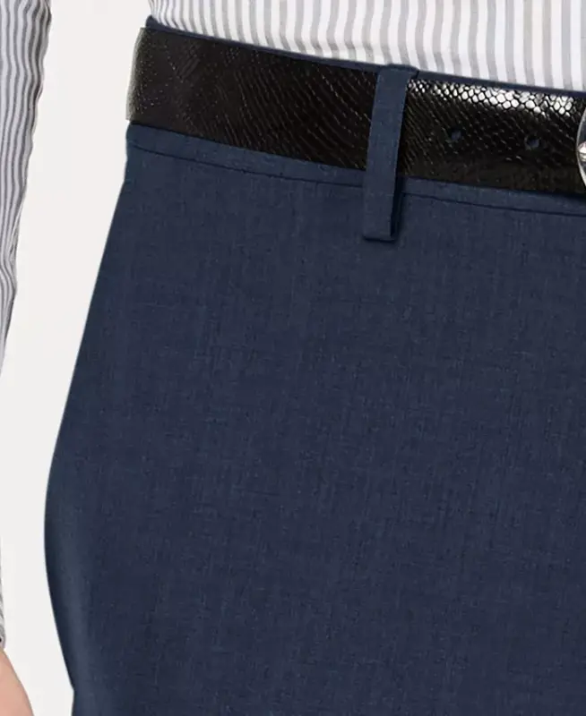 Men's Gabardine Skinny/Extra-Slim Fit Performance Stretch Flat-Front Dress Pants - Blue - 4