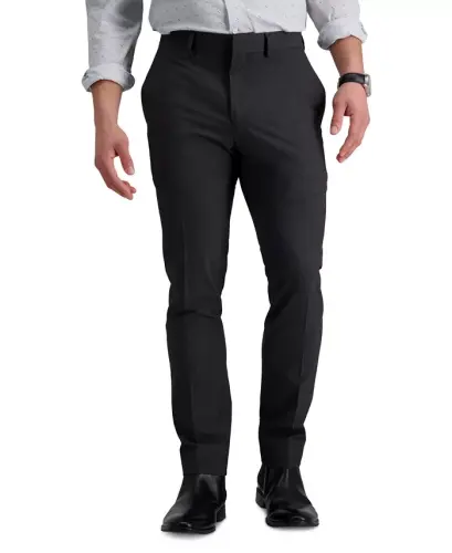 Men's Gabardine Skinny/Extra-Slim Fit Performance Stretch Flat-Front Dress Pants - Charcoal - KENNETH COLE REACTION (1)