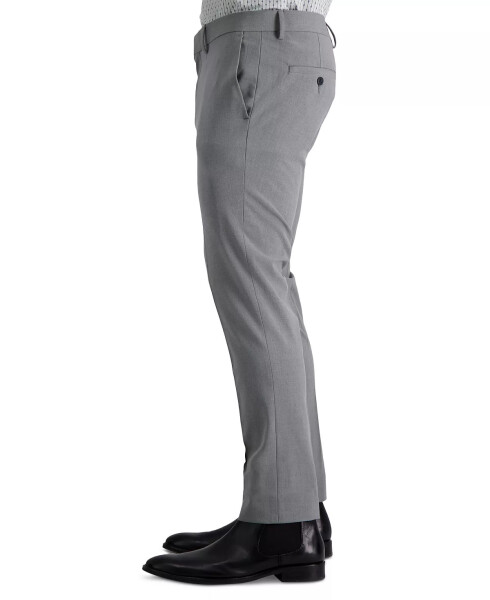 Men's Gabardine Skinny/Extra-Slim Fit Performance Stretch Flat-Front Dress Pants Grey - 4