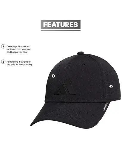 Men's Gameday Stretch Performance Cap-Black - 8