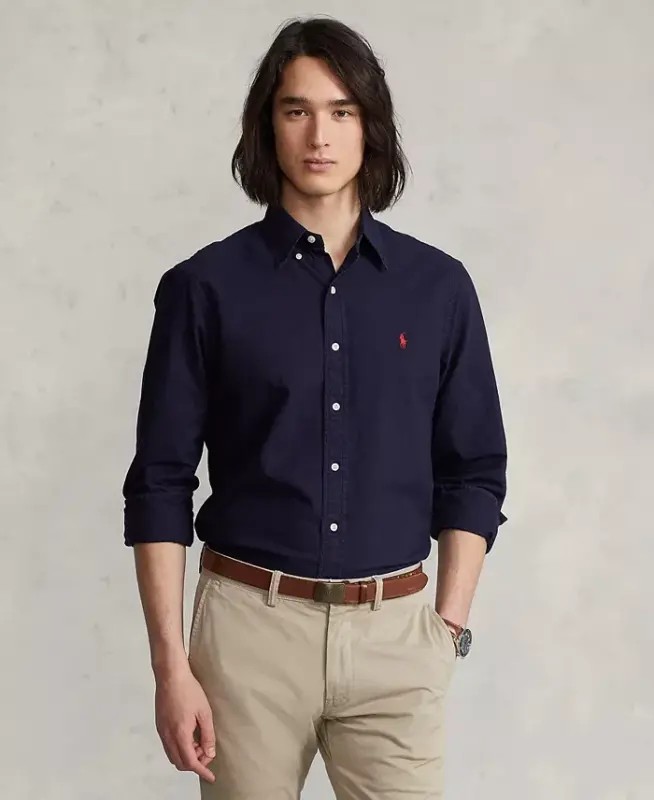 Men's Garment-Dyed Oxford Shirt - POLO RALPH LAUREN