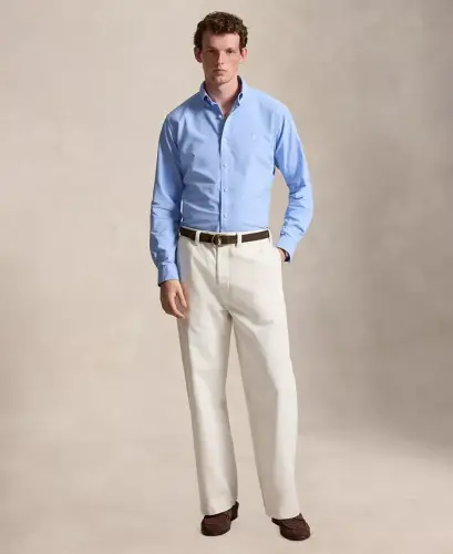 Men's Garment-Dyed Oxford Shirt - AUSTIN BLUE W/WHITE PP - 4
