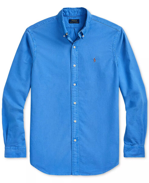 Men's Garment-Dyed Oxford Shirt Blue Orbit - 5