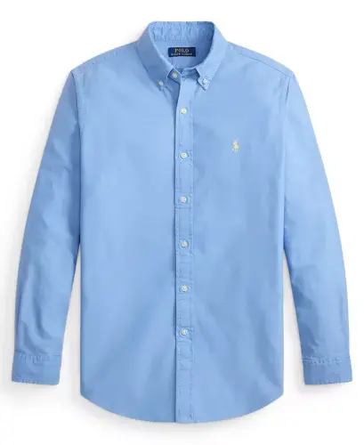 Men's Garment-Dyed Oxford Shirt - Bristol Blue - 5