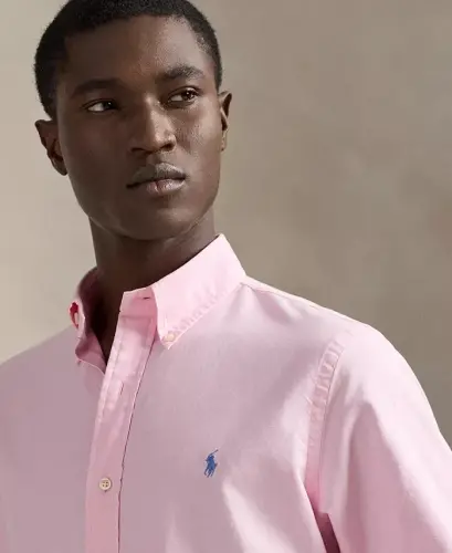 Men's Garment-Dyed Oxford Shirt - Carmel Pink - Polo Ralph Lauren (1)