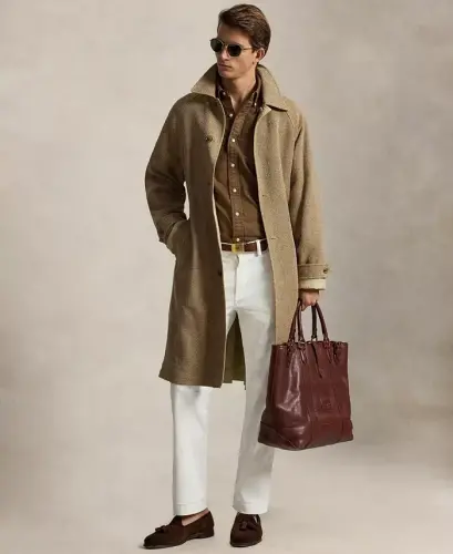 Men's Garment-Dyed Oxford Shirt - Chestnut - Polo Ralph Lauren (1)