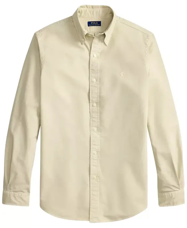 Men's Garment-Dyed Oxford Shirt - Classic Stone - 3
