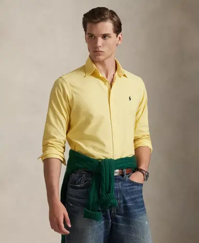 Men's Garment-Dyed Oxford Shirt - Corn Yellow - 1