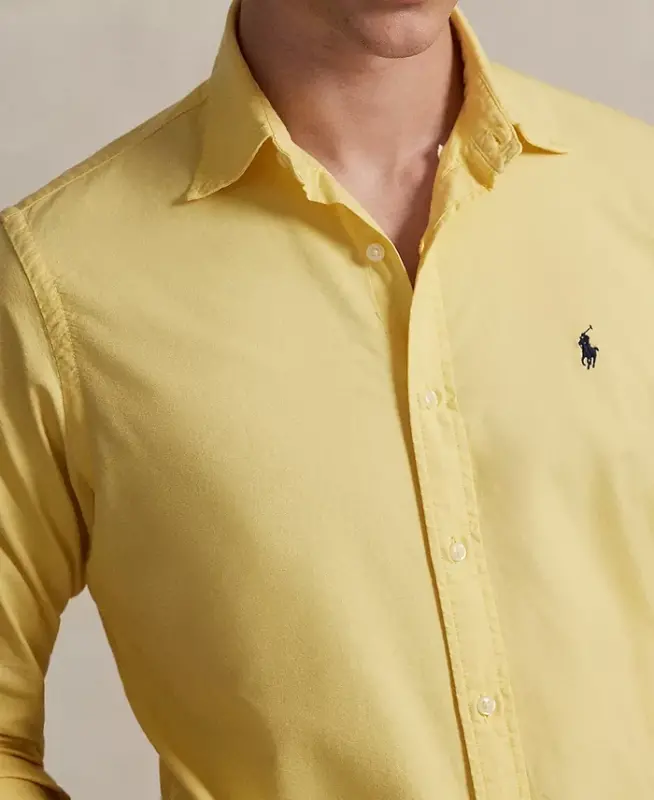 Men's Garment-Dyed Oxford Shirt - Corn Yellow - 3