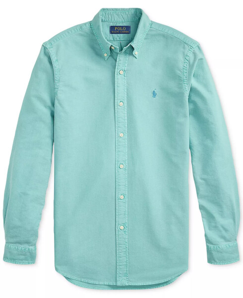 Men's Garment-Dyed Oxford Shirt Deep Seafoam - 5