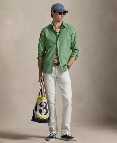 Men's Garment-Dyed Oxford Shirt - Garden Trail - POLO RALPH LAUREN (1)