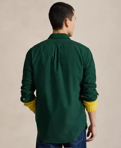 Men's Garment-Dyed Oxford Shirt - Moss Agate - POLO RALPH LAUREN (1)