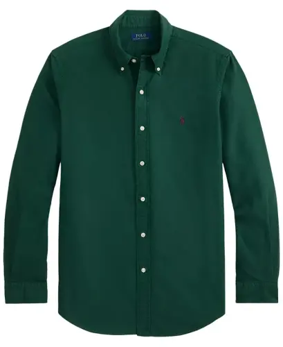 Men's Garment-Dyed Oxford Shirt - Moss Agate - 3