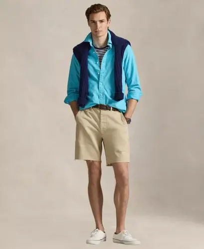 Men's Garment-Dyed Oxford Shirt - Perfect Turquoise - POLO RALPH LAUREN (1)