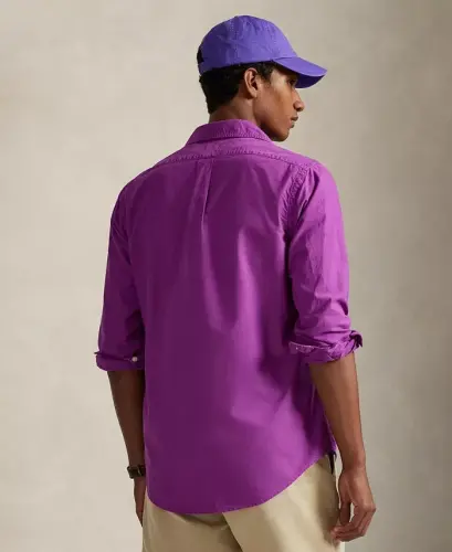 Men's Garment-Dyed Oxford Shirt - Purple Dawn - 4