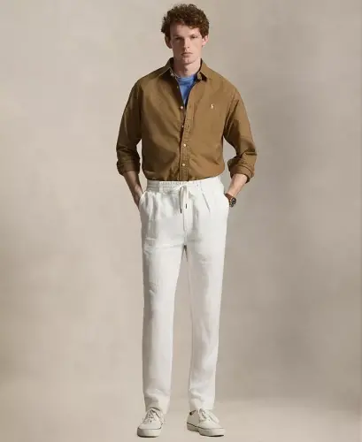 Men's Garment-Dyed Oxford Shirt - Rl Brown - POLO RALPH LAUREN (1)