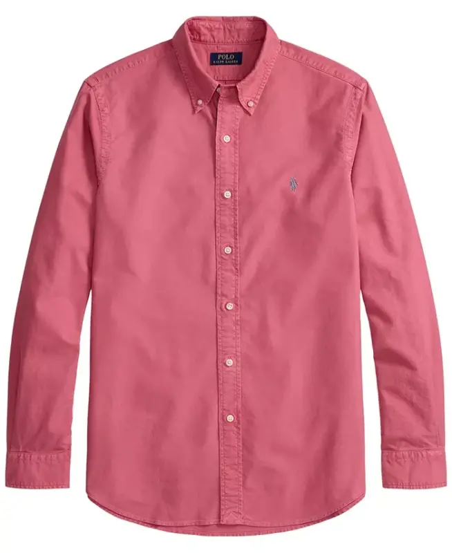 Men's Garment-Dyed Oxford Shirt - Terrace Pink - POLO RALPH LAUREN