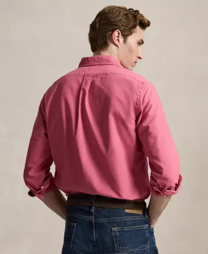 Men's Garment-Dyed Oxford Shirt - Terrace Pink - POLO RALPH LAUREN (1)