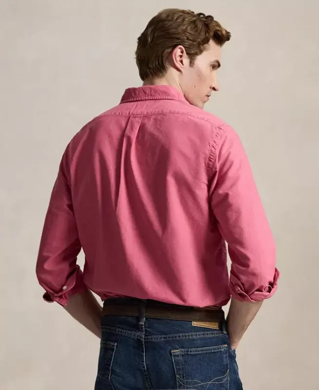 Men's Garment-Dyed Oxford Shirt - Terrace Pink - 2