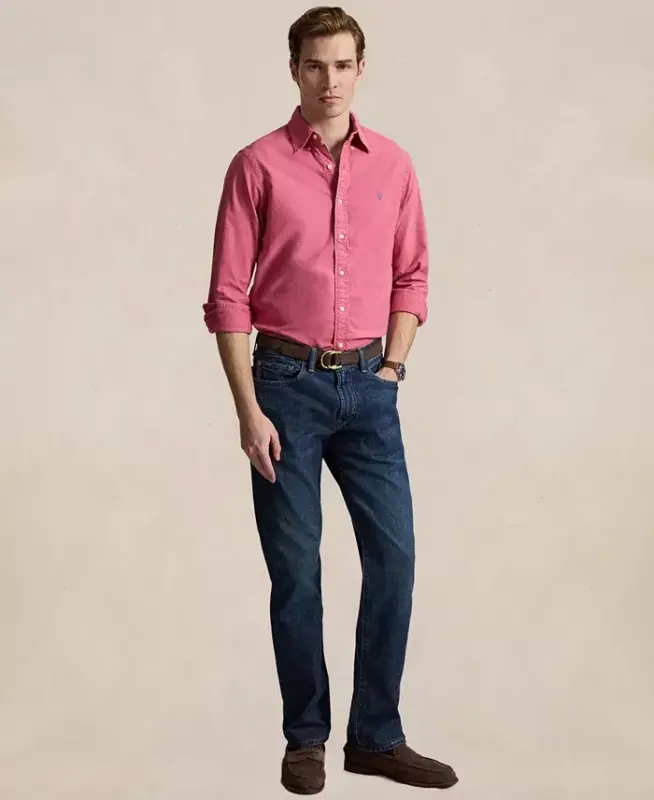 Men's Garment-Dyed Oxford Shirt - Terrace Pink - 4