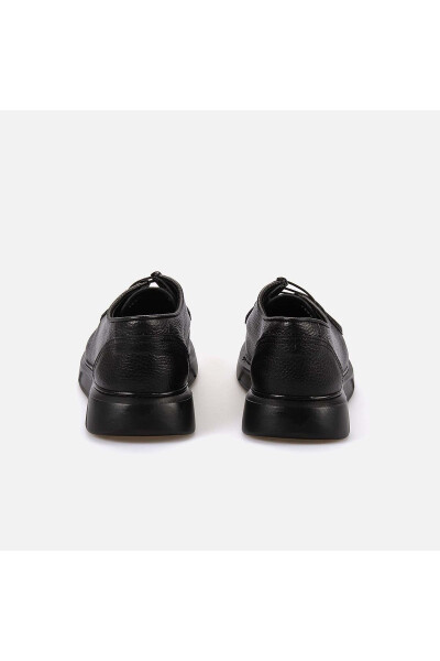 Men's Genuine Leather Eva Sole Black Casual Shoes - 4