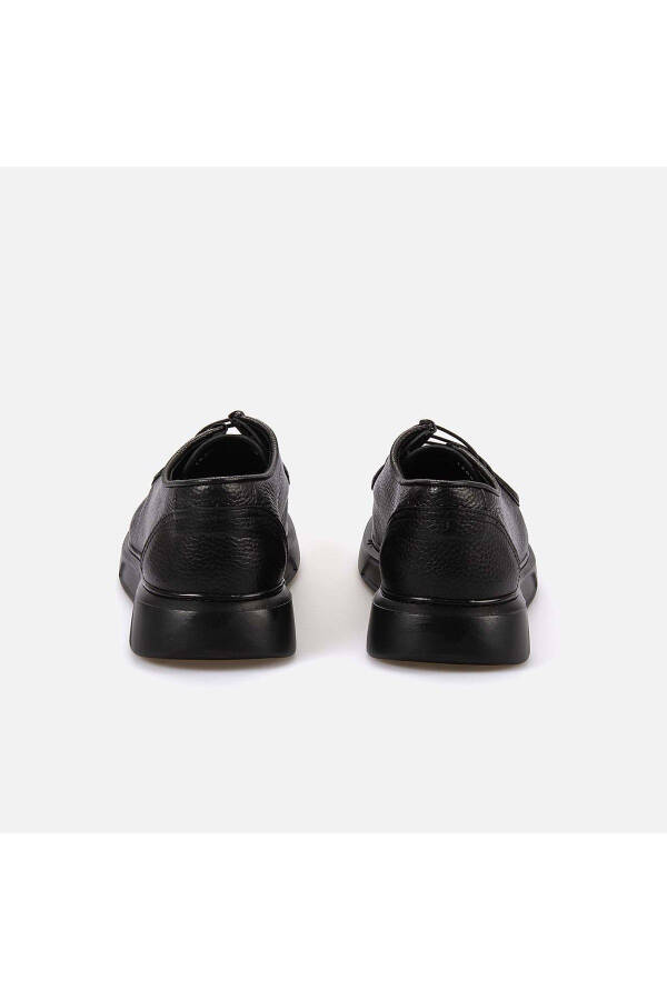 Men's Genuine Leather Eva Sole Black Casual Shoes - 4