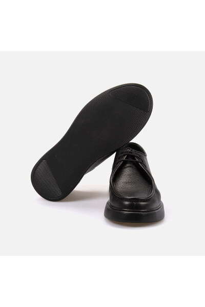 Men's Genuine Leather Eva Sole Black Casual Shoes - 5