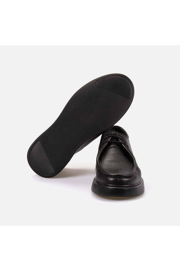 Men's Genuine Leather Eva Sole Black Casual Shoes - 5