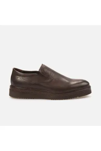 Men's Genuine Leather Eva Sole Brown Sport & Sneaker Shoes - Antique Brown - 1