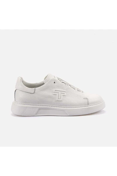 Men's Genuine Leather Eva Sole White Casual Shoes - Modazone