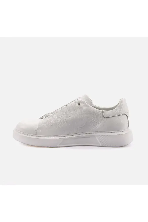 Men's Genuine Leather Eva Sole White Casual Shoes - 2
