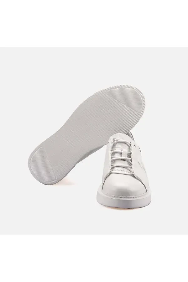 Men's Genuine Leather Eva Sole White Casual Shoes - 5