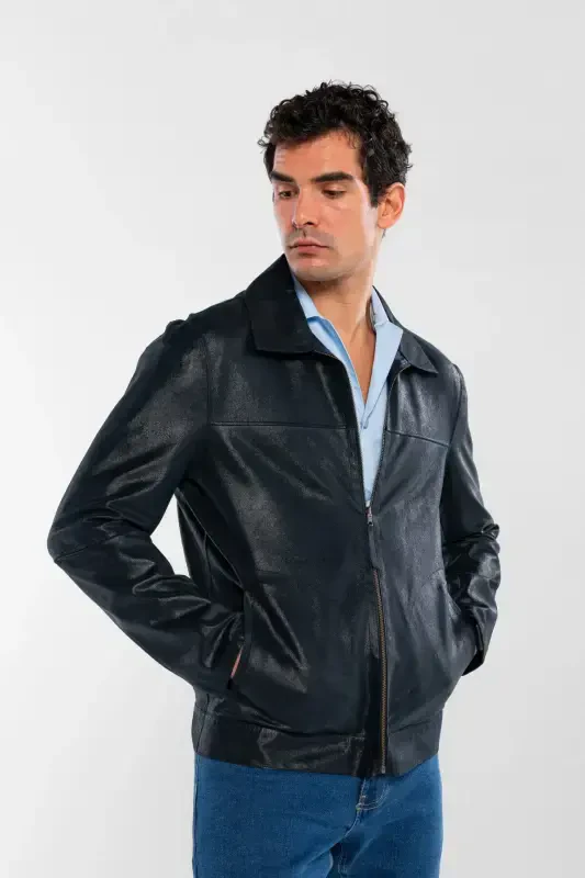 Men's Genuine Leather Jacket - 2
