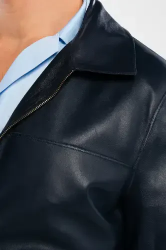 Men's Genuine Leather Jacket - 4