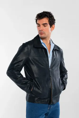 Men's Genuine Leather Jacket - TAMER TANCA (1)