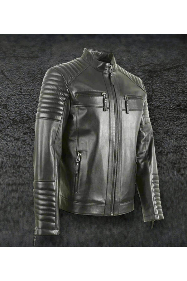 Men's Genuine Leather Jacket 2024 - 5