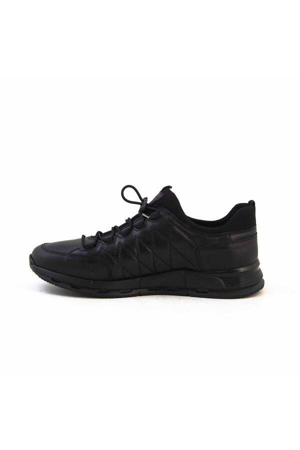 Men's Genuine Leather Rubber Sole Black Sports & Sneakers - 2
