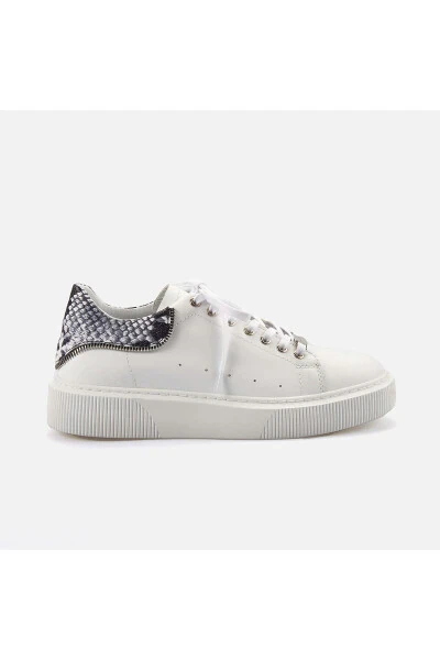 Men's Genuine Leather White Sports & Sneaker Shoe-Be - Modazone