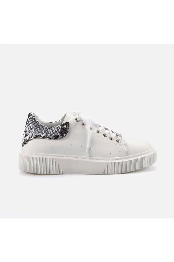 Men's Genuine Leather White Sports & Sneaker Shoe-Be - 1