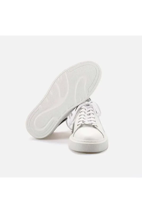 Men's Genuine Leather White Sports & Sneaker Shoe-Be - 5