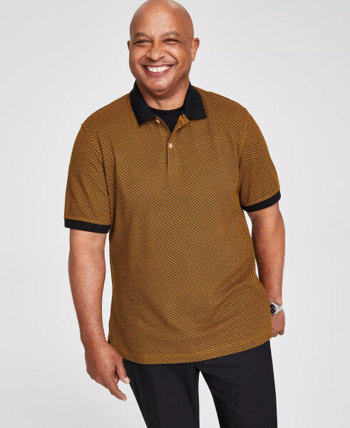 Men's Geometric Short-Sleeve Polo Shirt, Created for Modazone Golden - 3