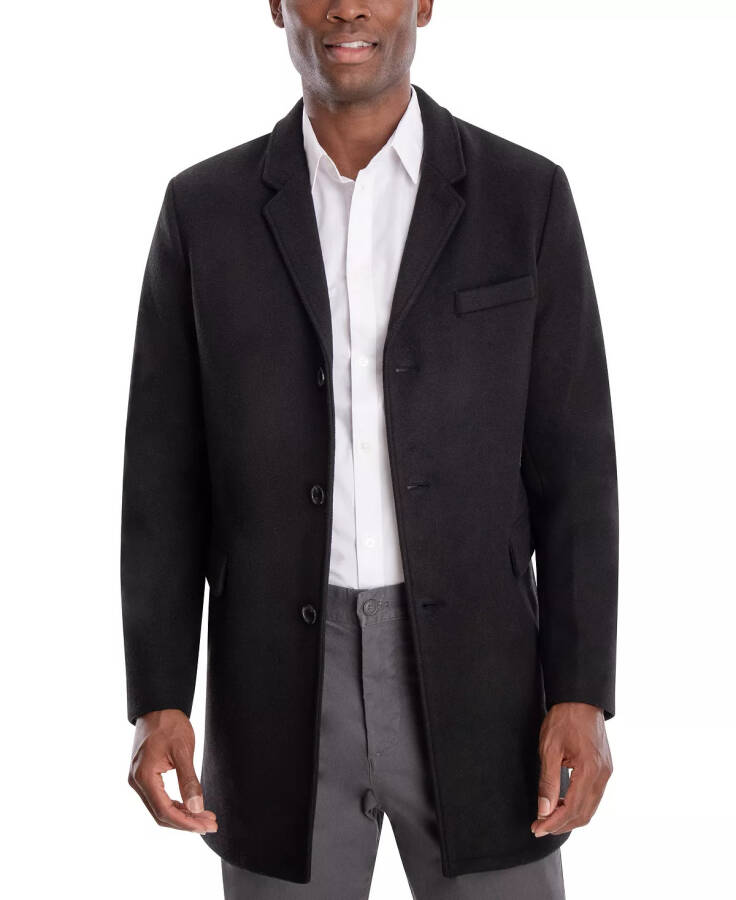 Men's Ghent Slim-Fit Overcoat Black - 1