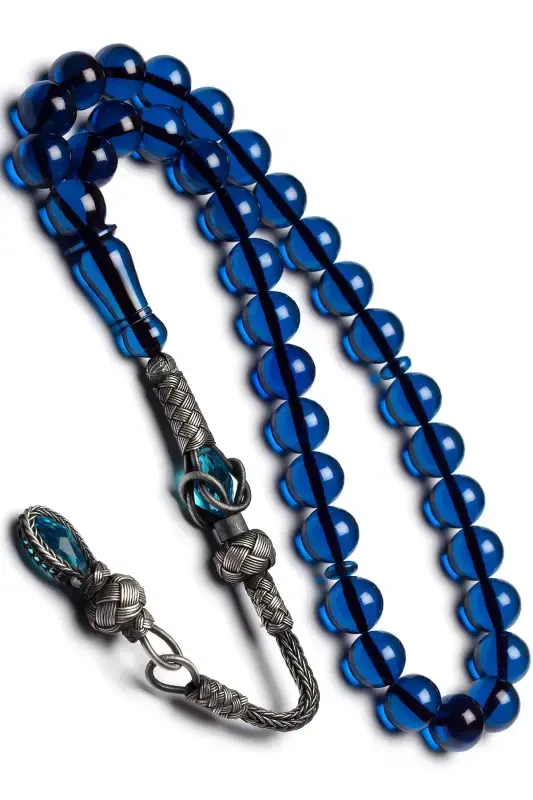 Men's Gift Amber Rosary-Blue - OTTOTESBİH