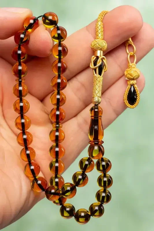 Men's Gift Amber Rosary-Yellow - 2